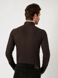 Kent Flex Shirt 882 - Brown Pique DESOTO