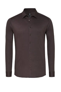 Kent Flex Shirt 882 - Brown Pique DESOTO