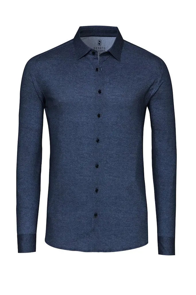 Kent Flex Shirt Twill 581 - Navy Twill DESOTO