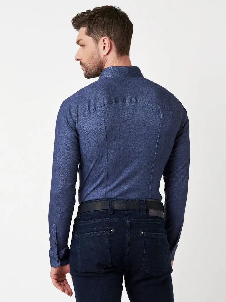 Kent Flex Shirt Twill 581 - Navy Twill DESOTO