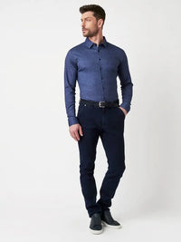 Kent Flex Shirt Twill 581 - Navy Twill DESOTO