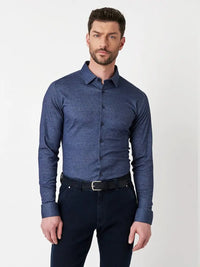 Kent Flex Shirt Twill 581 - Navy Twill DESOTO