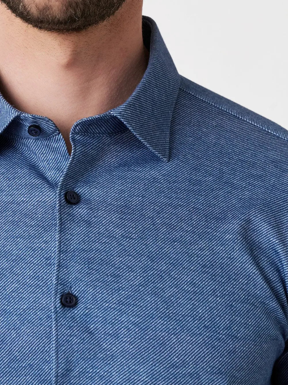 Kent Flex Shirt Twill 594 - Blue Twill DESOTO