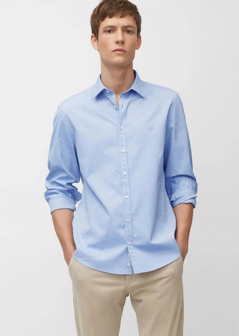 Kent collar Skjorte Organic - Light Blue Marc O'Polo