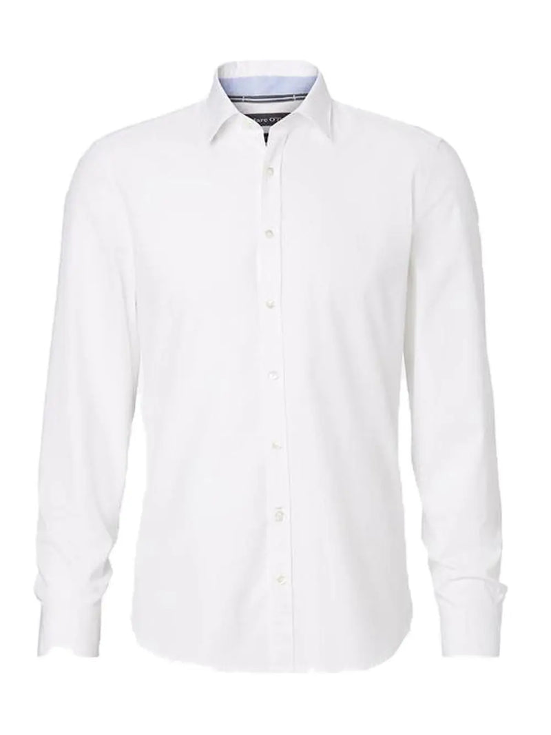 Kent collar Skjorte Organic - White Marc O'Polo