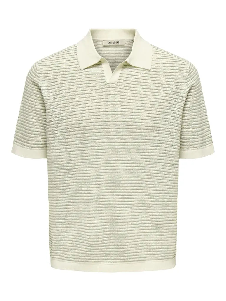Kian Polo - Egret / Iceberg Green Only & Sons