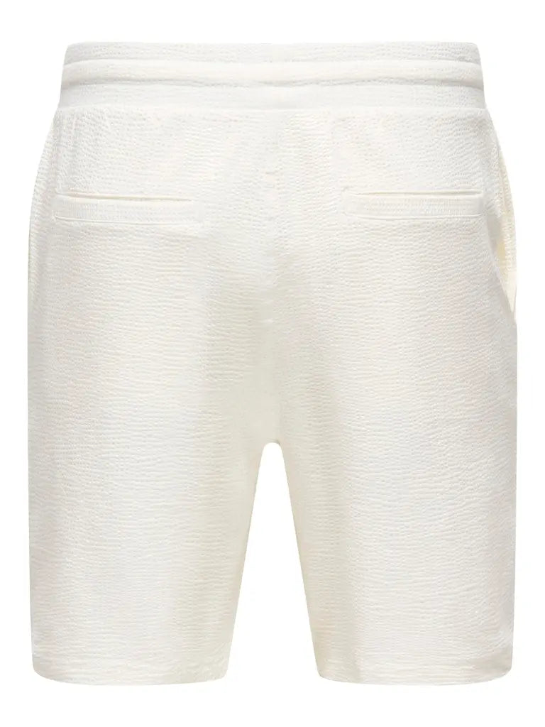 Kian Seersucker Shorts - Cloud Dancer Only & Sons