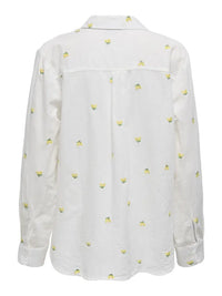 Kimie Skjorte Brodert - Cloud Dancer/Lemon JDY