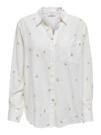 Kimie Skjorte Brodert - Cloud Dancer/Peach JDY