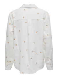 Kimie Skjorte Brodert - Cloud Dancer/Peach JDY