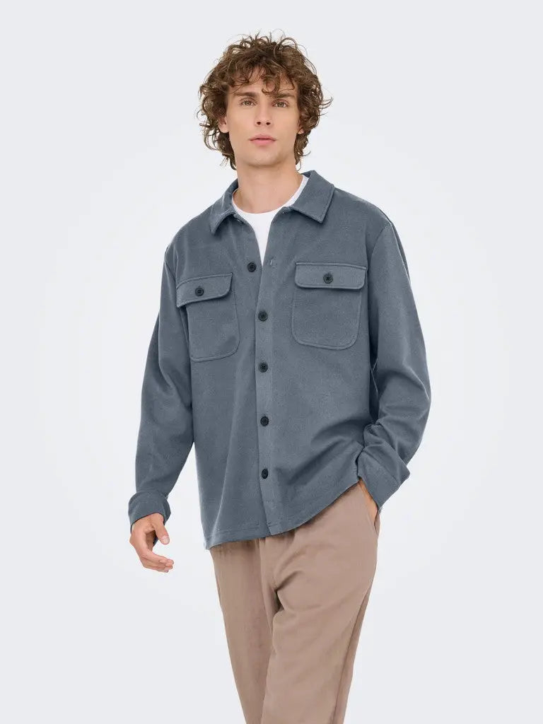 Kodyl Overshirt - Blue Nights Pattern Only & Sons