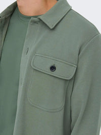 Kodyl Overshirt - Chinois Green/Castor Grey Only & Sons
