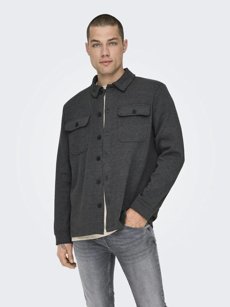 Kodyl Overshirt - Dark Grey Melange Only & Sons