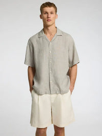 Kylian Linskjorte SS - Vetiver Selected Homme