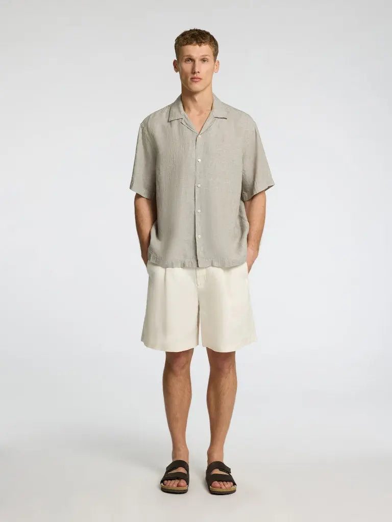 Kylian Linskjorte SS - Vetiver Selected Homme