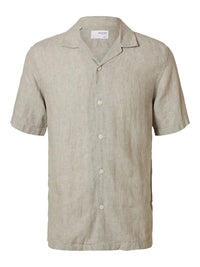 Kylian Linskjorte SS - Vetiver Selected Homme
