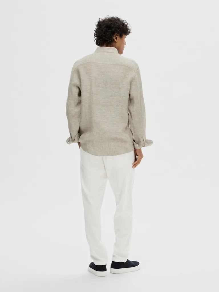 Kylian Regular Linskjorte - Vetiver Selected Homme