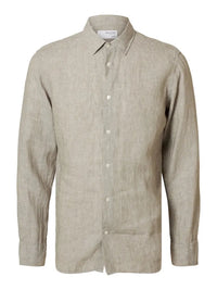 Kylian Regular Linskjorte - Vetiver Selected Homme