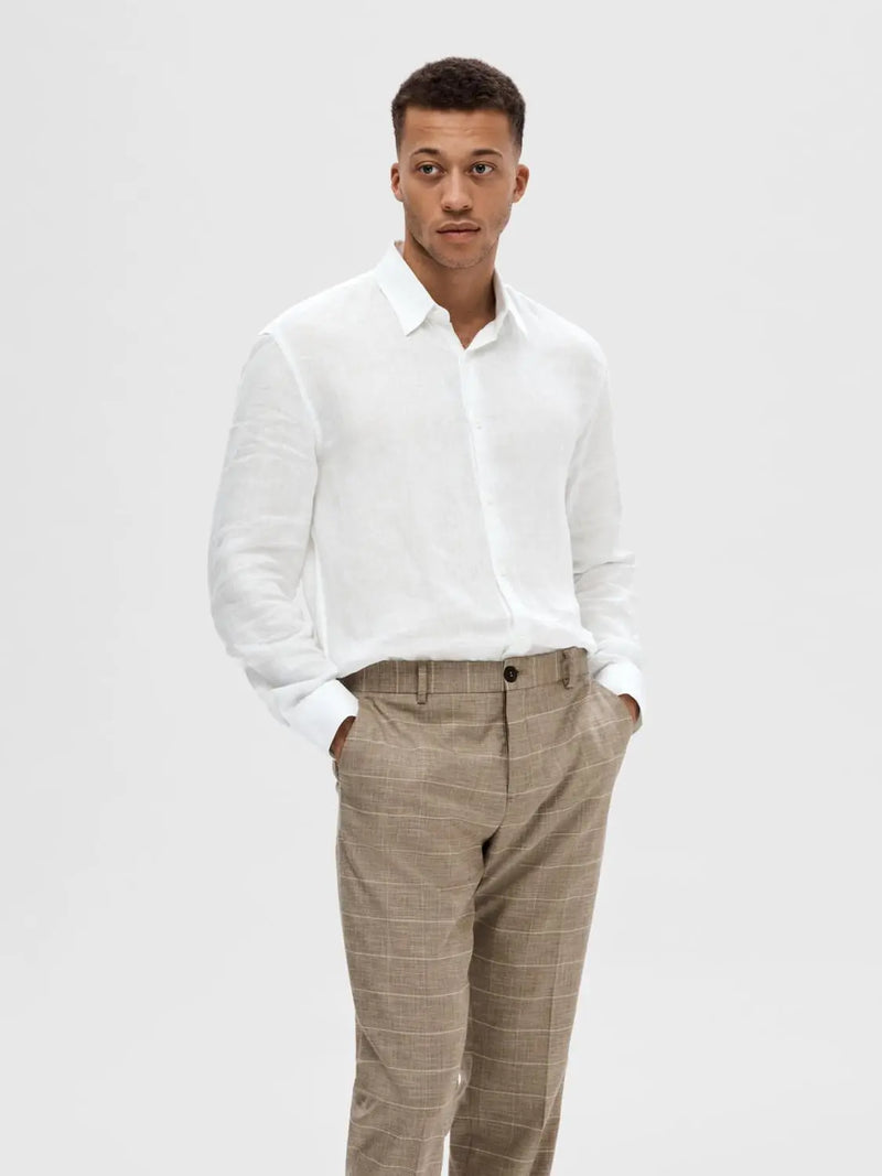 Kylian Regular Linskjorte - White Selected Homme