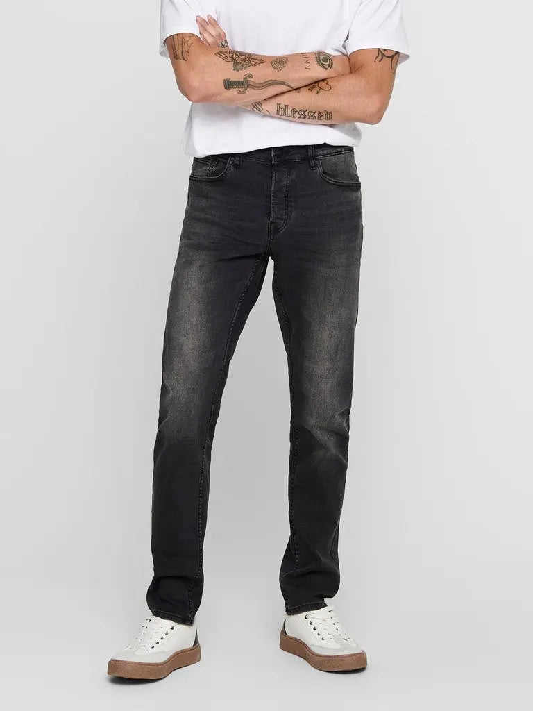 LOOM Flex Jeans Slim 0447 Washed - Black Washed Only & Sons