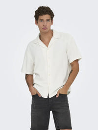 Latham Resort Skjorte - Cloud Dancer Only & Sons