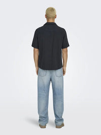 Latham Resort Skjorte - Dark Navy Only & Sons