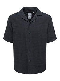 Latham Resort Skjorte - Dark Navy Only & Sons