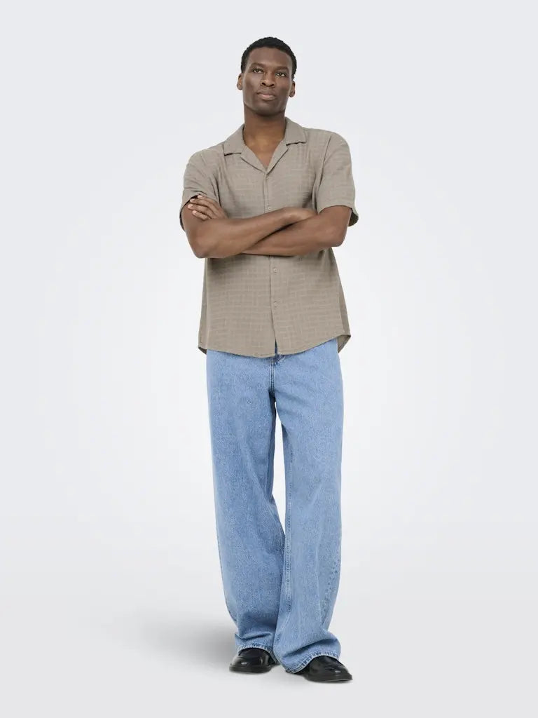 Latham Resort Skjorte - Desert Taupe Only & Sons