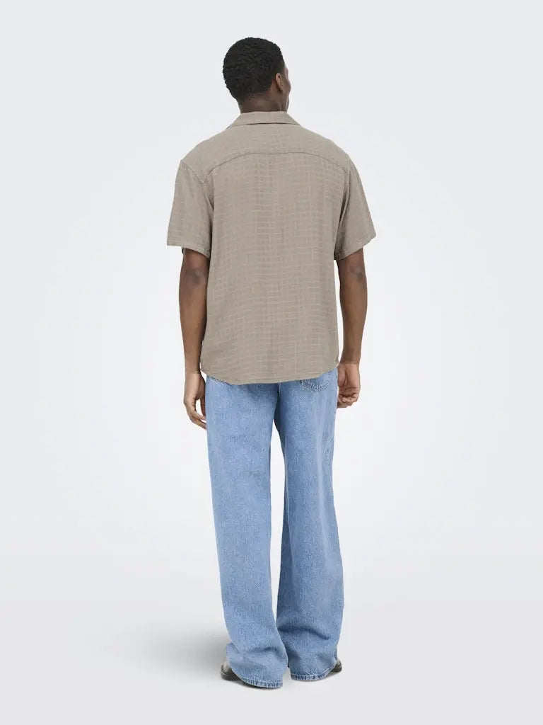 Latham Resort Skjorte - Desert Taupe Only & Sons