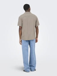 Latham Resort Skjorte - Desert Taupe Only & Sons
