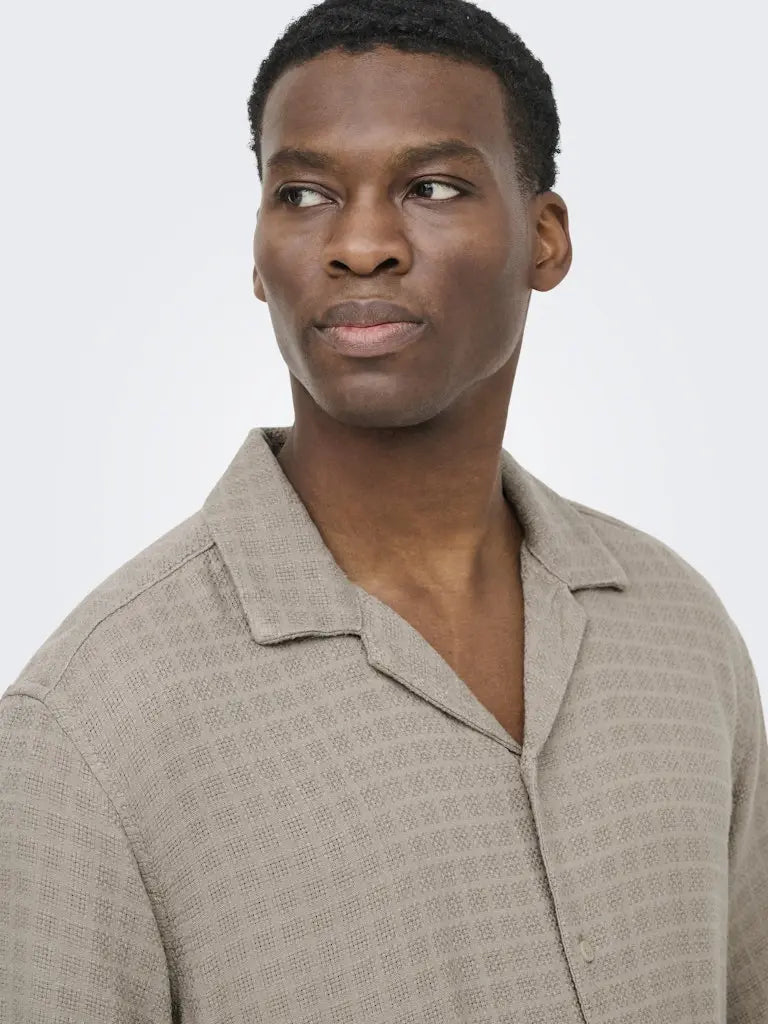 Latham Resort Skjorte - Desert Taupe Only & Sons