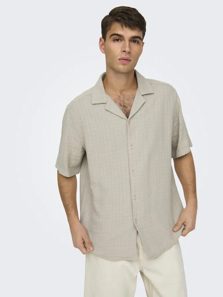 Latham Resort Skjorte - Silver Lining Only & Sons