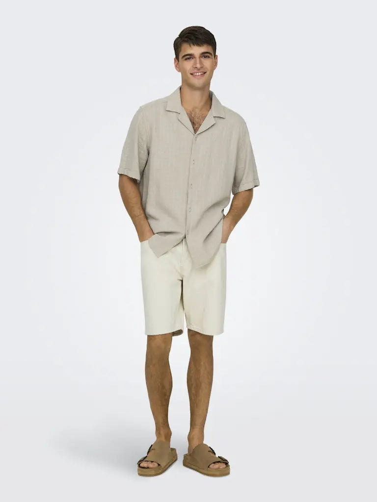 Latham Resort Skjorte - Silver Lining Only & Sons
