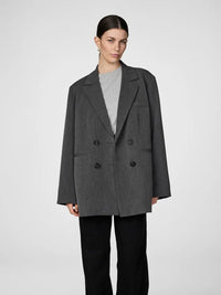 Likka Oversized Blazer - Dark Grey Melange Y.A.S