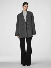 Likka Oversized Blazer - Dark Grey Melange Y.A.S