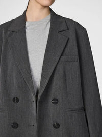 Likka Oversized Blazer - Dark Grey Melange Y.A.S