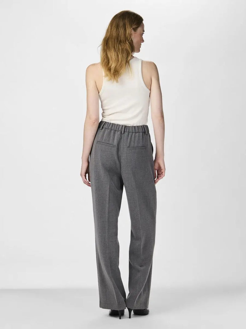 Likka Wide Pants - Dark Grey Melange Y.A.S