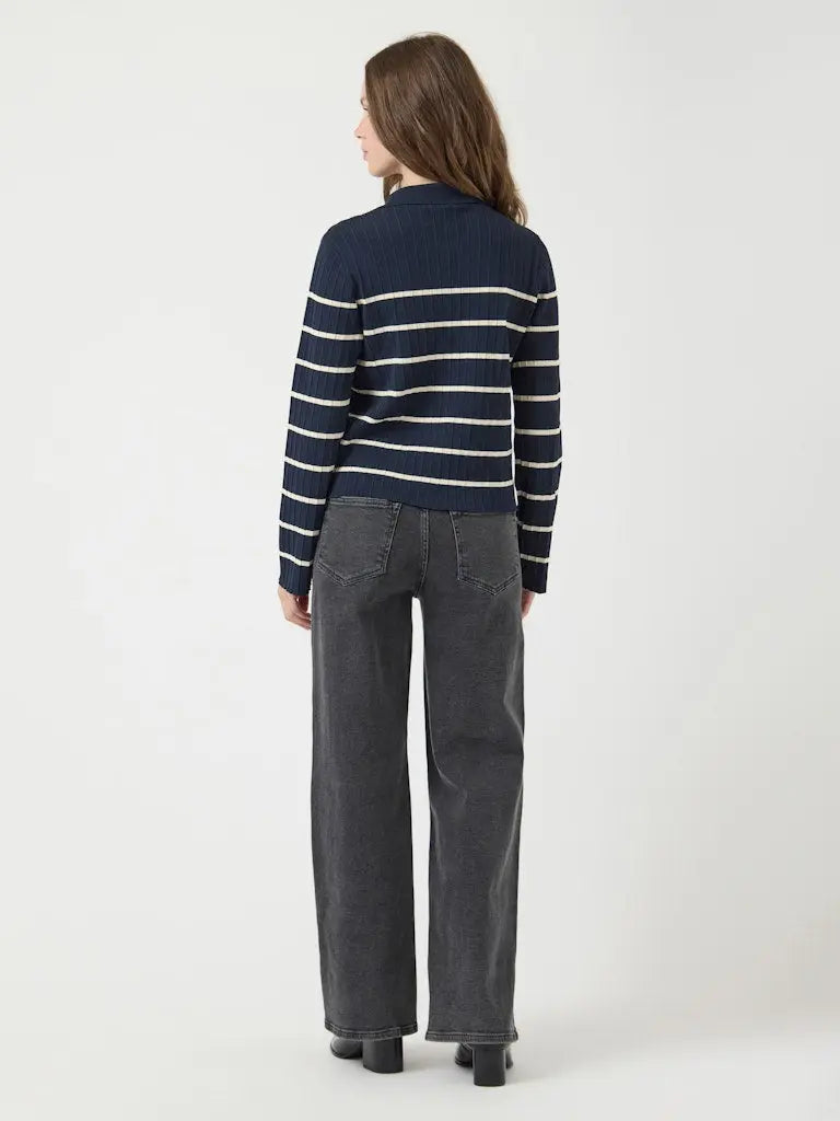 Limana Strikket Cardigan - Navy Blazer Stripe Y.A.S