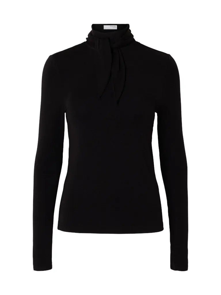 Lina Høyhalset Genser - Black Selected Femme