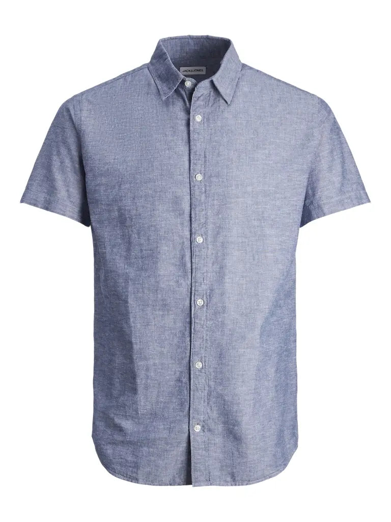 Linen Blend Skjorte SS - Faded Denim Jack&Jones