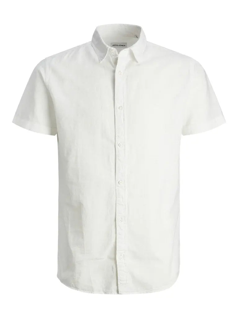 Linen Blend Skjorte SS - White Jack&Jones