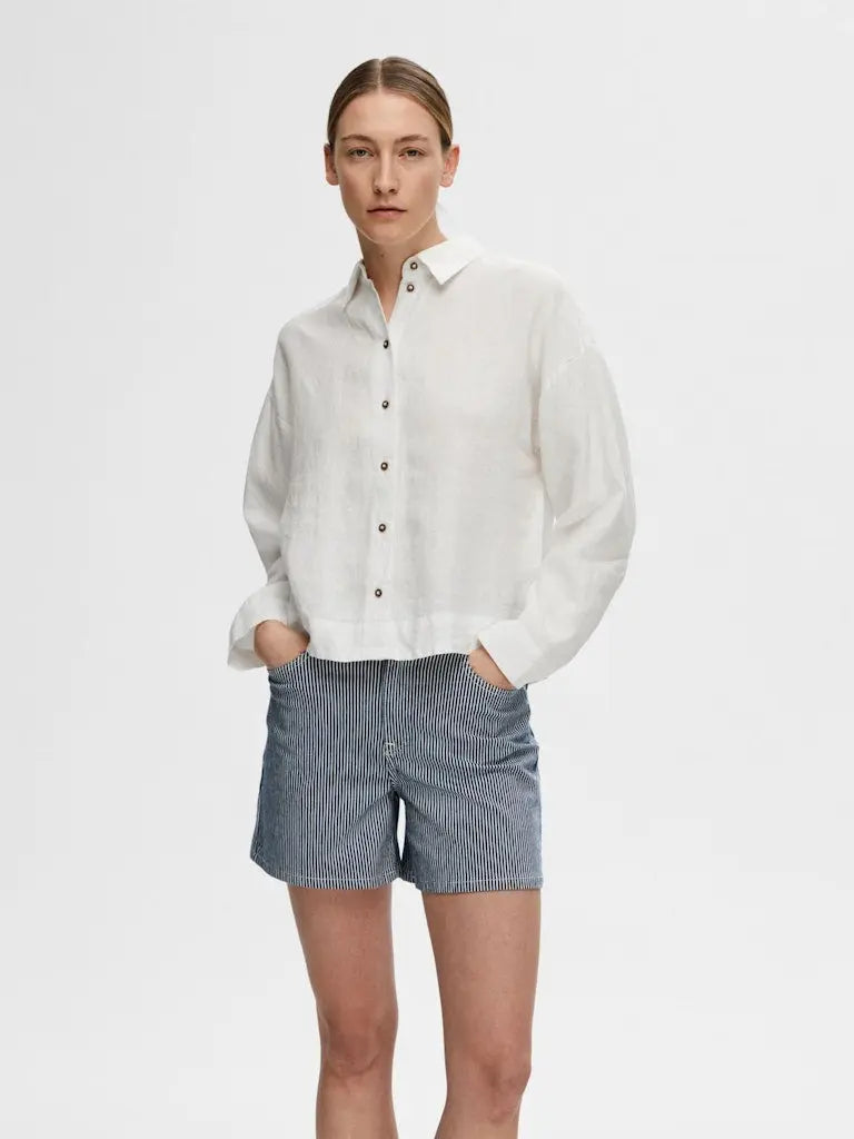 Linnie Linskjorte - White Selected Femme