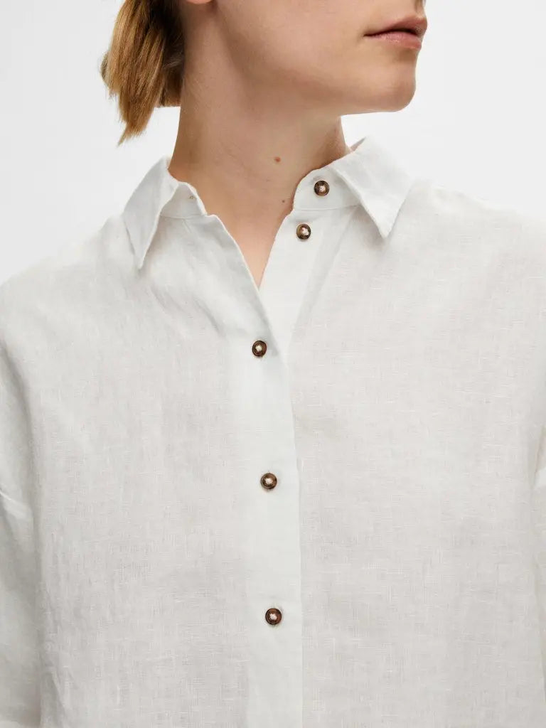 Linnie Linskjorte - White Selected Femme