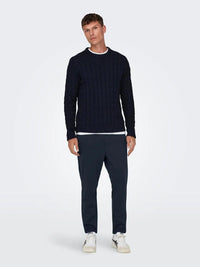 Linus Tappered Bukse 2454 - Dark Navy Only & Sons