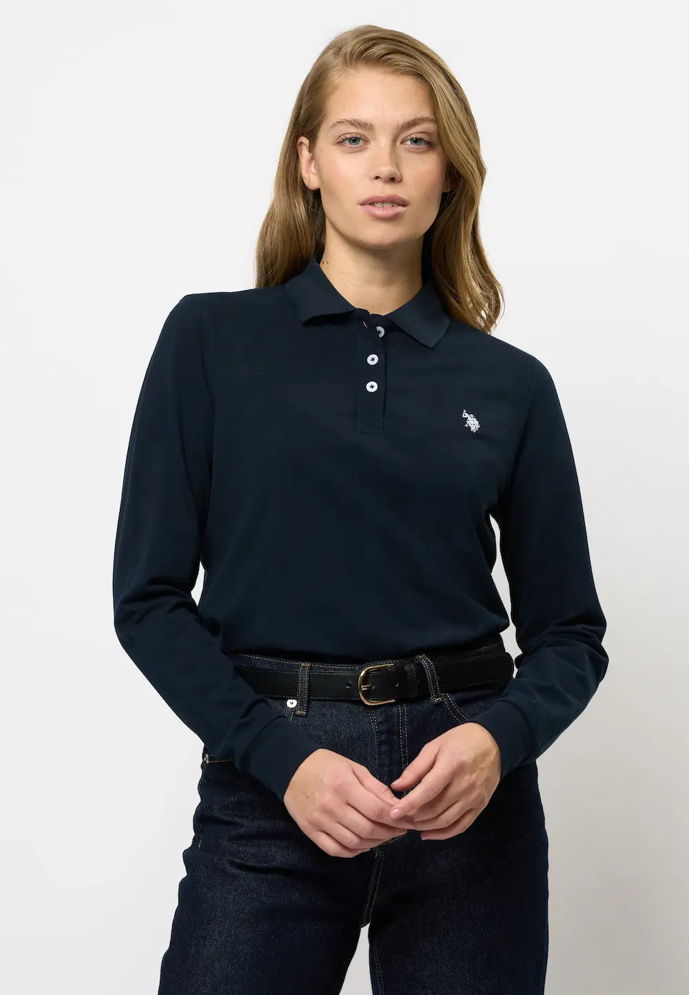 Lise Long Sleeve Polo - Dark Sapphire U.S. Polo Assn. W
