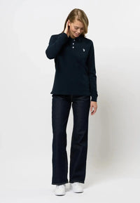 Lise Long Sleeve Polo - Dark Sapphire U.S. Polo Assn. W