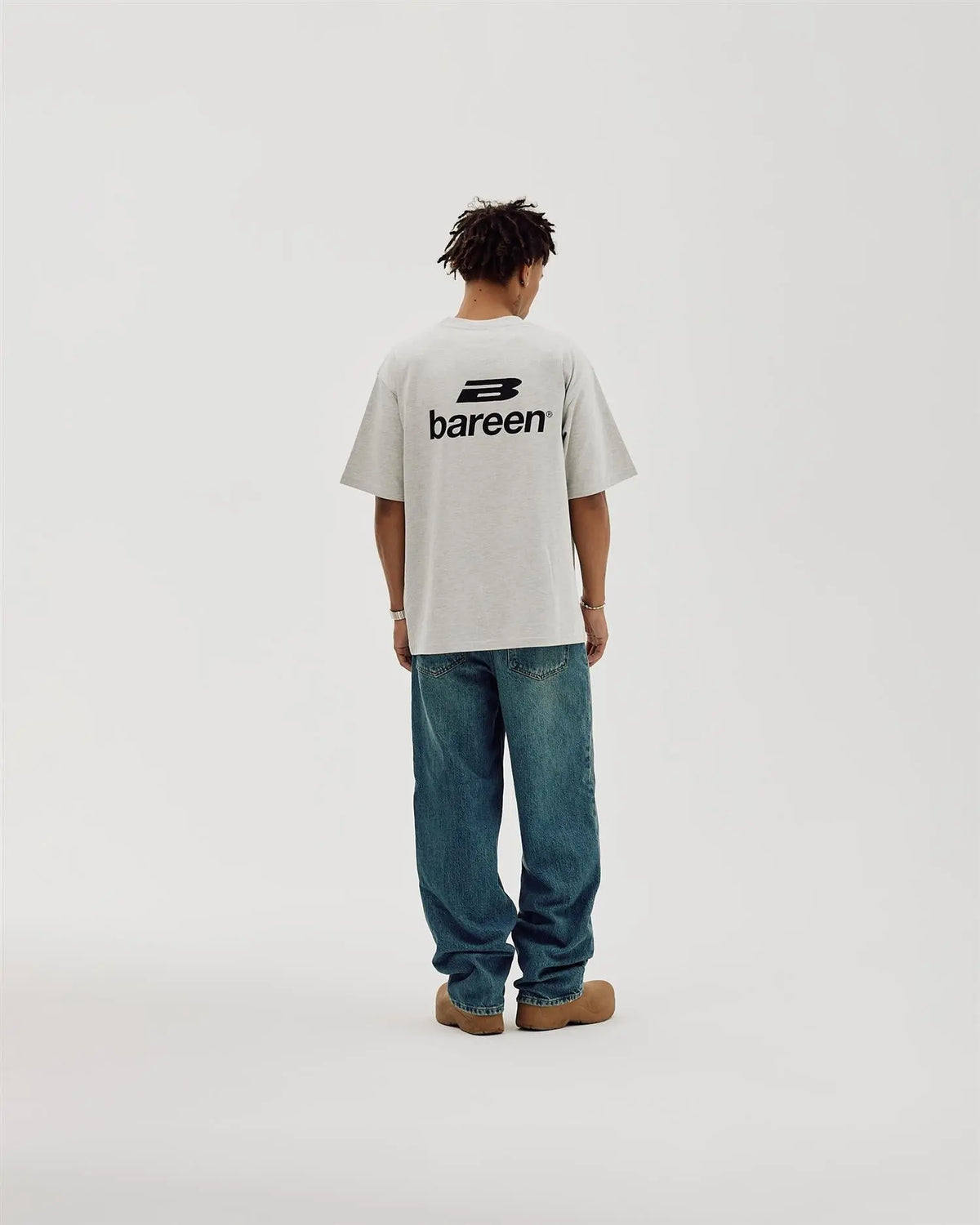 Logo Box Fit T-Skjorte - Cloudy Grey Bareen