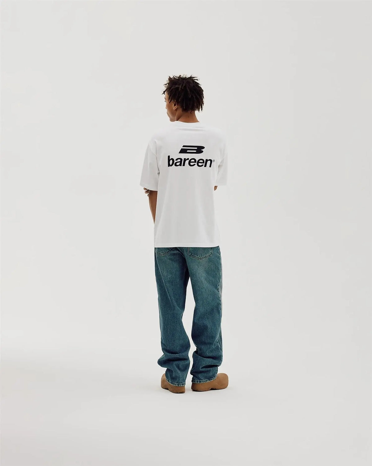 Logo Box Fit T-Skjorte - White Bareen