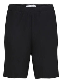 Loose Plissé Shorts - Black Selected Homme