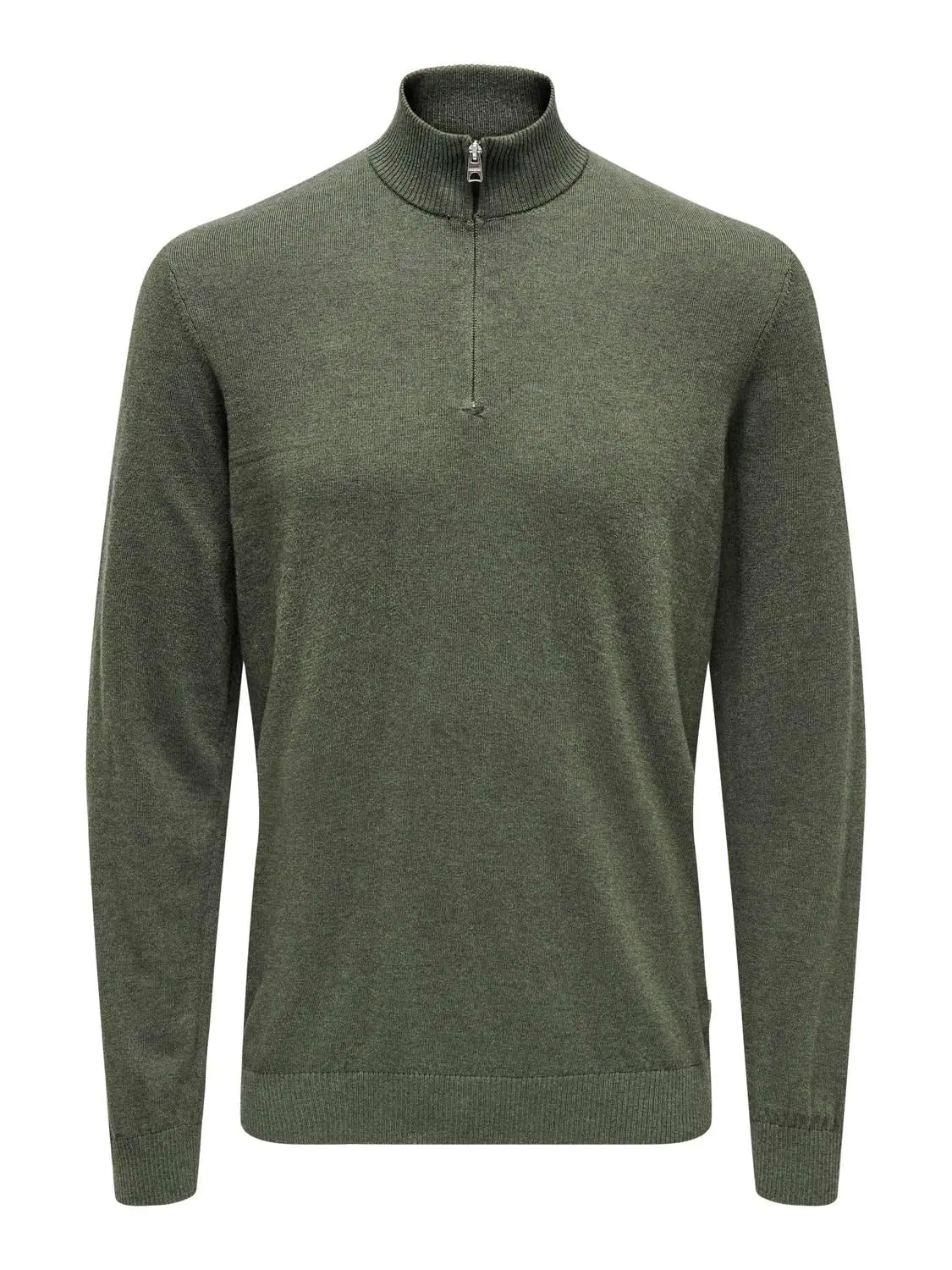 Loui Genser Half Zip - Castor Grey Only & Sons